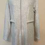 Athleta Cozy Karma Long Plush Sweatshirt Jacket heathered Gray $148 Small Photo 0
