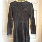 Calvin Klein Women's Charcoal Gray Cable Knit Sweater Dress Long Sleeve Zipper M Photo 9