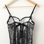 Victoria's Secret | Black Nude Lace Nightie Neglige Dress Padded Y2K | Size 36B Photo 4