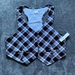No Boundaries Plaid Button-Up Vest Photo 0