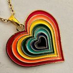 Colorful heart pendant necklace Photo 8