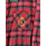 Ralph Lauren Lauren  Womens Long Sleeve Button Up Plaid Shirt Nightgown Size S Photo 1