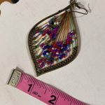 Bohemian Multi Color Beaded Thread Women’s Drop Dangle Vintage Earrings Gold Photo 5