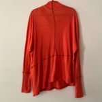 We The Free  Orange Pink Mockneck Oversized Top Bohemian Women's size Medium Photo 5