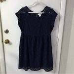 Motherhood Maternity Lace Short Sleeve Dress Navy Blue XL Bridal Baby Shower Size undefined Photo 1