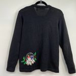 Vintage B.P. Designs Christmas Sweater Snowman Snow Globe Beading Embroidery Photo 4