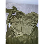 Women's 100% Silk COREN MOORE Olive Green One Shoulder Dress Size 4 Photo 9