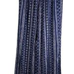 Sadie & Sage Pants Wide Leg Pants Navy Cream Small Lined Belted Boho New Blue Photo 1