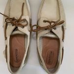 Sperry  Top Sider Boat Shoes 8 M beige brown tan gold leather comfortable Photo 5