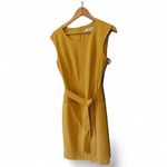 Kasper  Women's Yellow Cap Sleeve Belted Dress Size 8 Photo 1