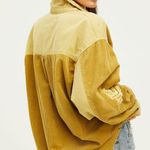Free People We The Free Happy In Corduroy Distressed Shacket in Chartreuse Photo 6