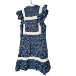 SEA NEW YORK Dark Blue Floral Cotton Lace Trimmed Tilly Tunic Dress Size 14 Photo 6