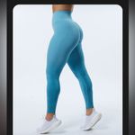 Alphalete Amplify Legging Size M Ombre Ocean Blue Seamless Scrunch New Photo 5