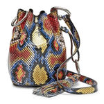 Rebecca Minkoff Mini Kate Multi-Colored Python Print Bucket Bag Photo 0