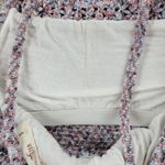 Hollister  Womens Crochet Top S Blue Pink Baby Doll Halter Cropped Scalloped Hem Photo 2