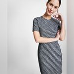 Spanx NEW Ponte Mini Dress Black Jacquard Quiet Luxury Capsule Women’s L Elegant Photo 1