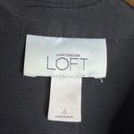 Loft Ann Taylor  Black Fitted Dress Shirt Women’s Size 6 Stretch Classic Career Photo 1