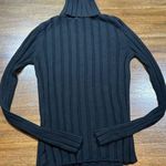 ZARA  Knit Size M Black Turtleneck Ribbed Knit Long Sleeve Pullover Sweater Top Photo 0