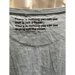 Valentino Hibiscus Floral Appliqué Stone Blue Tshirt Women’s Large Photo 4