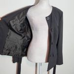  Gray Button-Up Blazer with Sash Size 8 Venus Gray Collarless Blazer Photo 5