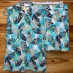 Sport Haley tropical golf tennis skirt skort shirt medium large SET White Photo 0