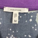 Maurice's Floral Bomber Jacket with Purple Trim Photo 1
