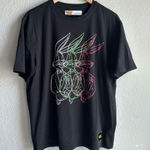 🖤Bugs Bunny Seeing Triple Neon Black Looney Tunes T Photo 0