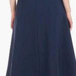 Kay Unger NWOT  Begonia Ruffled A-Line sleeveless V neck Navy Dress sz 14 Photo 1