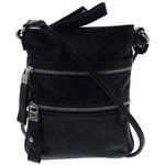 B Makowsky Black Leather Crossbody Bag Photo 0
