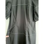 Madewell  | NWT | Puff-Sleeve Drop-Waist Midi Dress | True Black | Sz 2 Photo 3