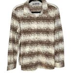 Lee Riders Soft Felt Button Down Blouse Women's Medium Photo 0