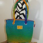 Playa Del Carmen Sun Cruise Travel Beach Gym Colorful Canvas Tote Zipper Bag 14' Yellow Photo 0