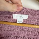 J Jill Crochet Open Weave Pink Pullover Sweater Sz L | Beachy Coastal Grandma Size L Photo 8