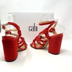 CAbi  Red‎ Braided Tiptoe Sandals Style 6012 Photo 6