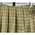Plaid Skort Skirt Shorts Pleated Olive Green Side Tie Academia Preppy Photo 2