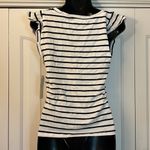 Eye Candy  Striped Shirt White Women Size Medium Photo 1