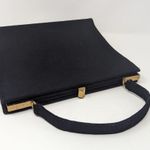 American Vintage Vintage Morris Moskowitz Top Handle Felt Bag with Coin Purse Black Photo 6