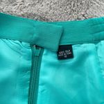 Women's 100% Silk Pencil Skirt Size 12 Teal Green Classic Minimalist Career Lux Photo 3