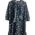 Who What Wear  Women's Navy Blue Polkadot Ruflly Bottom Dress Photo 0