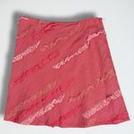 Vintage 90s Anthropologie Odille Whimsical Ruffle A Line Mini Skirt Size 8 Pink Photo 5