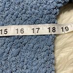 Soft Surroundings Serena Nubby Knit Blue Fringe Sweater Medium Photo 4