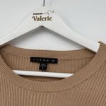 Tiana B Two Tone Tan & Black Ribbed Sweater Dress Fitted Size Large Photo 3