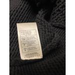 Max Studio  Knit Cardigan Sweater Collared Tie Front Black Textured Small Photo 7