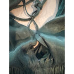 Heart & Heels Green Metallic Ruched Cutout V Neck Long Sleeve Mini Dress Size S Photo 5