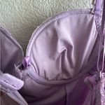 Dolls Kill Sugar Thrillz I'm Baby Mini Slip Floral Mesh Babydoll Lilac Dress Photo 10