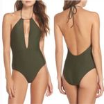 Ted Baker NWT Olive Green Halter Swimsuit Photo 1