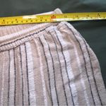 Tribal Striped Linen 2 Piece Blouse Pant Set Womens Size Medium Boho Wide Leg Photo 14