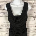 R & M Richards Dressy Cowl neck sleeveless wide legged jumpsuit in black size 6 Photo 7