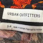 Urban Outfitters  Black Multicolor Floral Roses Side Slip Midi Slip Skirt Size S Photo 3
