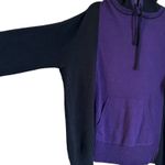 Ralph Lauren Lauren Women 1X Knit Hoodie Purple Black Kangaroo Pocket Boho Photo 4